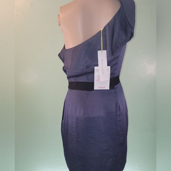 BCBG Generation blue and black off shoulder dress - Picture 2 of 5